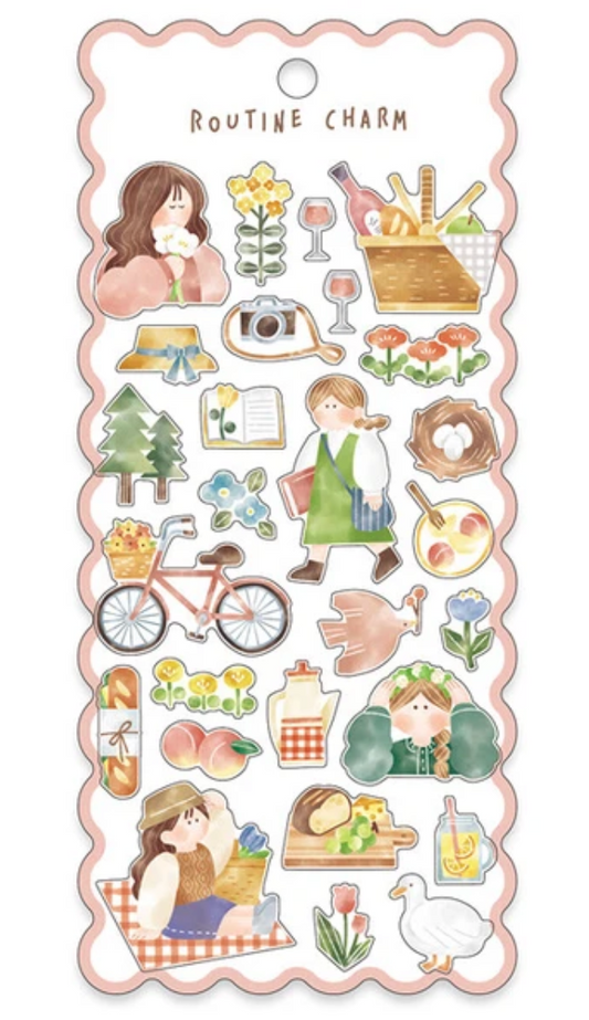 Routine Charm Sticker Sheet - Picnic