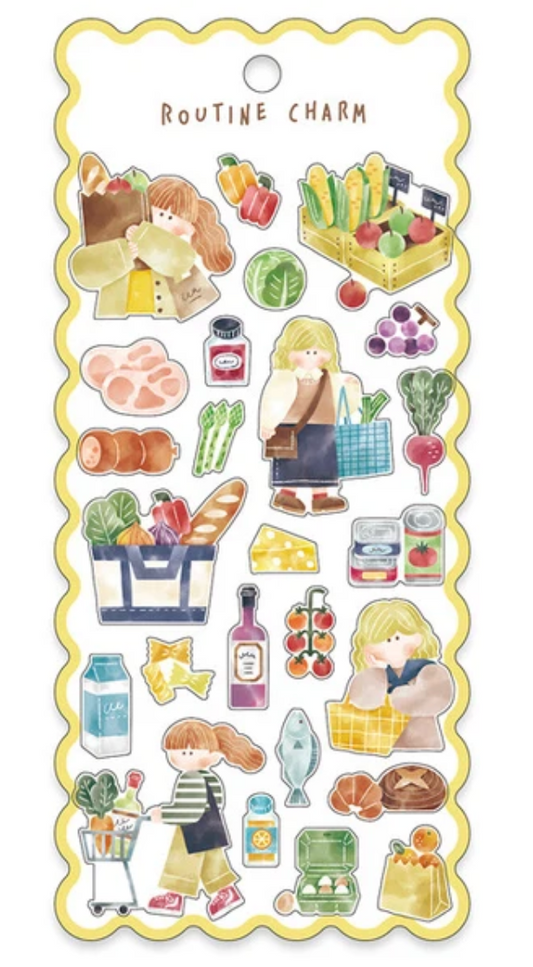Routine Charm Sticker Sheet - Market