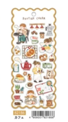 Routine Charm Sticker Sheet - Cafe