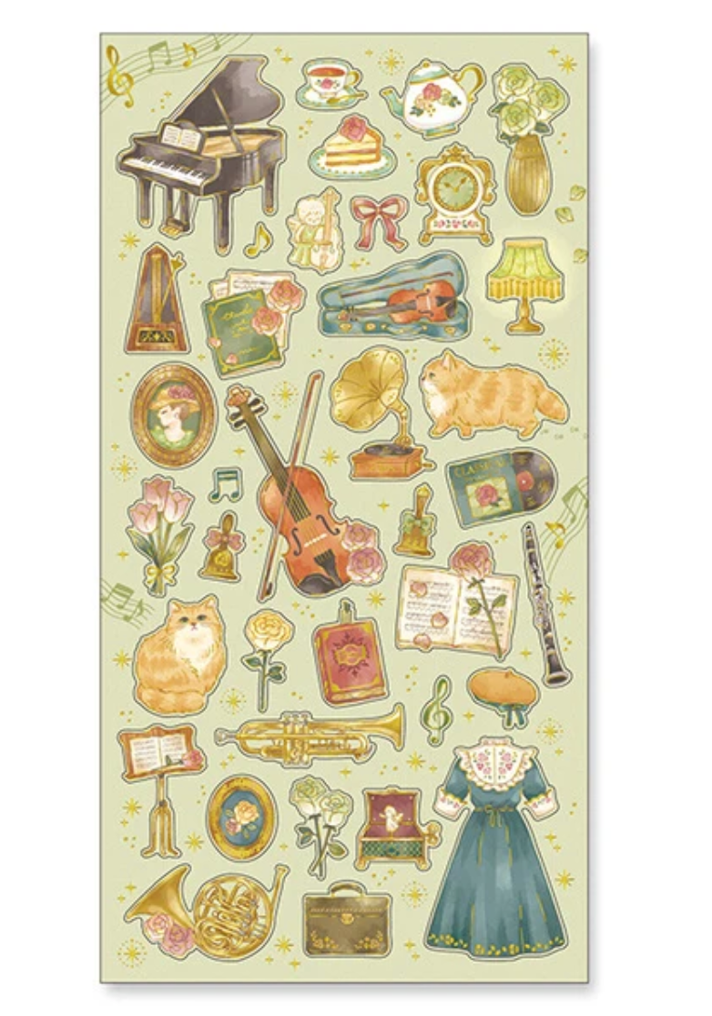 Classical Music - Choupinet Seal Stickers (with Gold Foil)