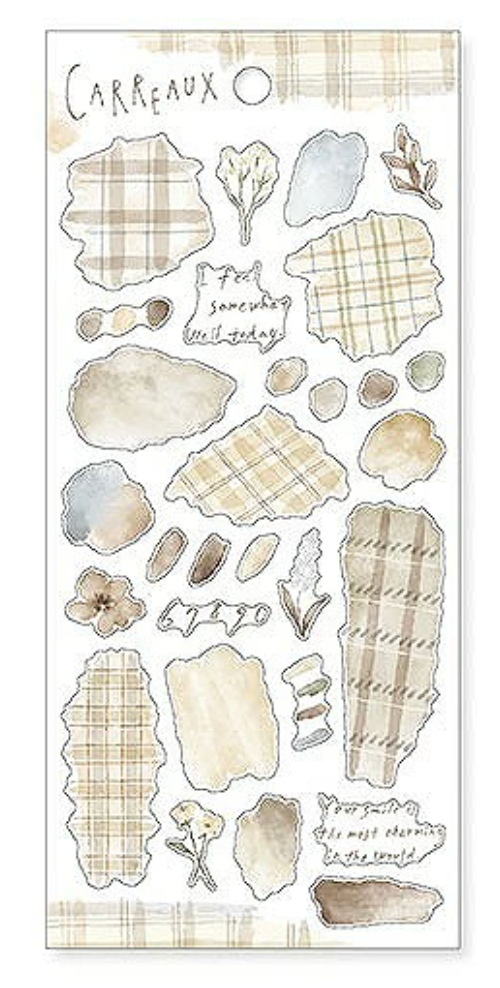 Carreaux - Beige Sticker Sheet