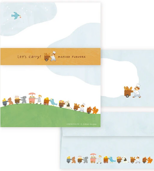 Mariko Fukuoka Letter Set Let's carry!
