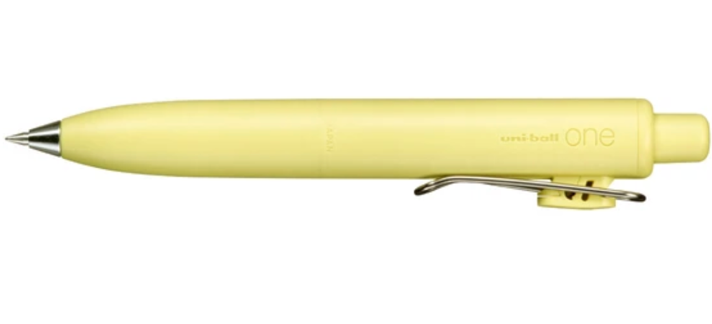 Uni-ball One P Gel Pen in Banana, 0.5 mm