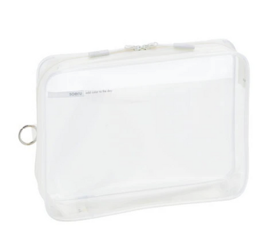 Pouch soeru clear box case A5 frosted clear