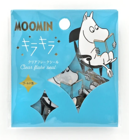 Moomin Reading - Planner Stickers Moomin Sparkle Flake sticker Clear