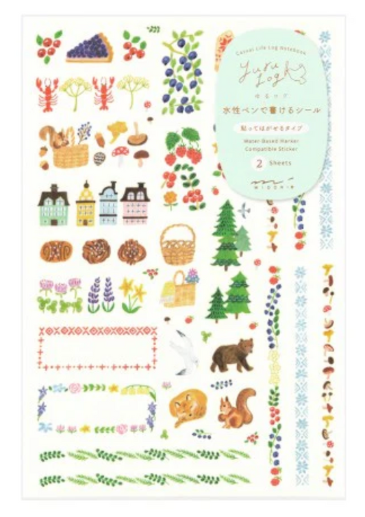 Yuru Log Stickers - 2 Sheets Scandanavia