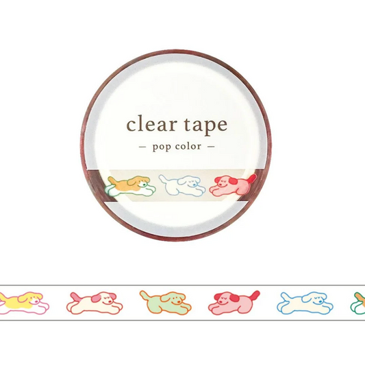 Dog - Pop Color Skinny Gold Foil Clear PET Tape