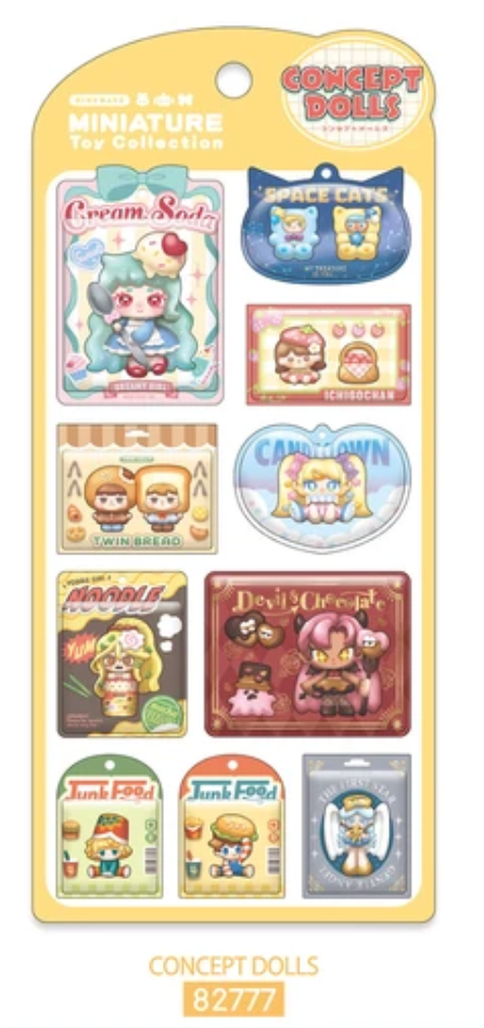 Miniature Toy Collection Puffy Stickers