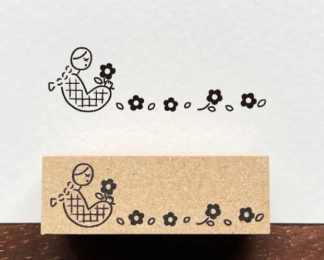 Marl-chan Flowers Stamp
