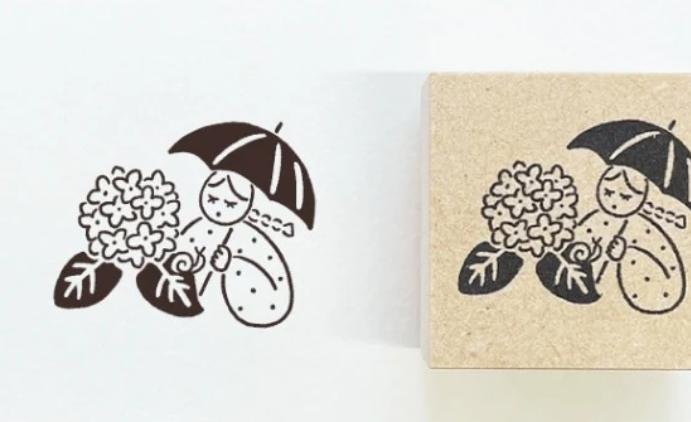 Marl-chan Hydrangea Stamp