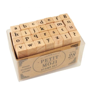 Petit Moji Stamp Set Alphabet #3 Lowercase