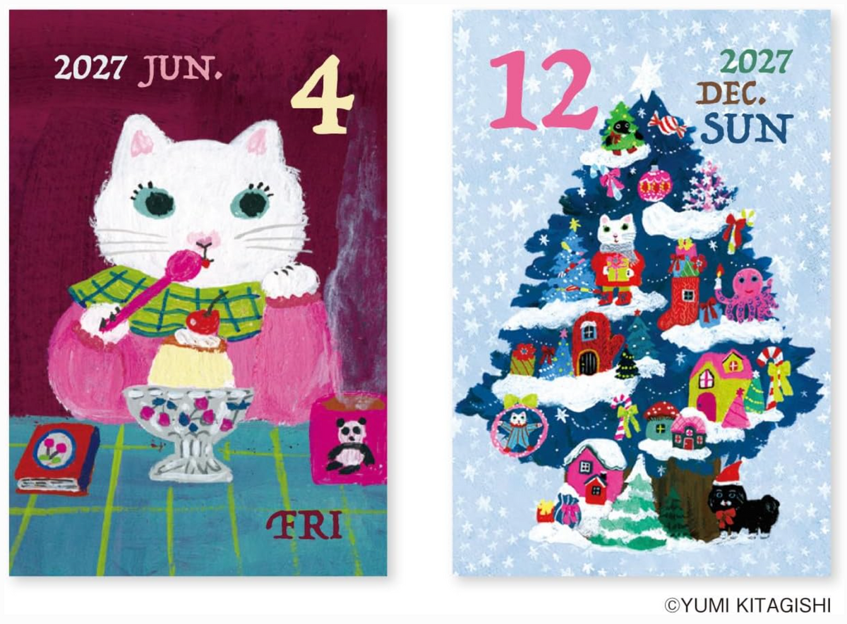 Yumi Kitagishi Mini Daily Tear Off Calendar 2027