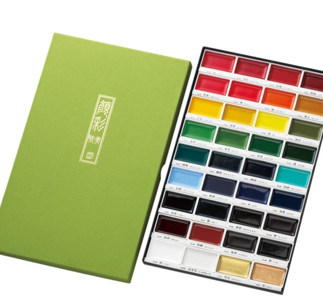 Kuretake Paint Set Ain KURETAKE Gansai Tambi 36-color sets
