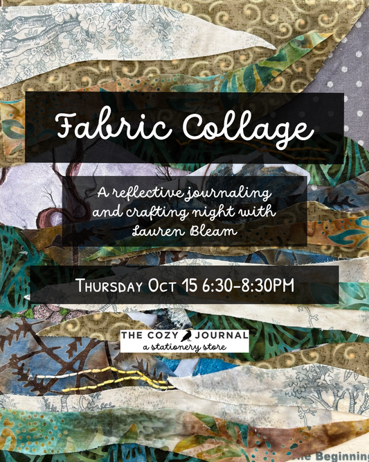 Event: Oct 15 - Reflective Fabric Collaging / Journaling Night