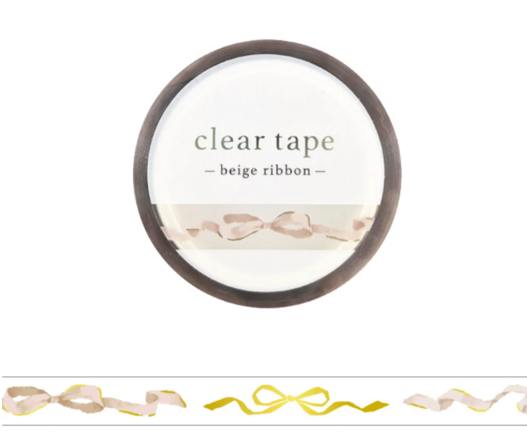 Beige Ribbon Clear 7mm (Thin) Washi Tape