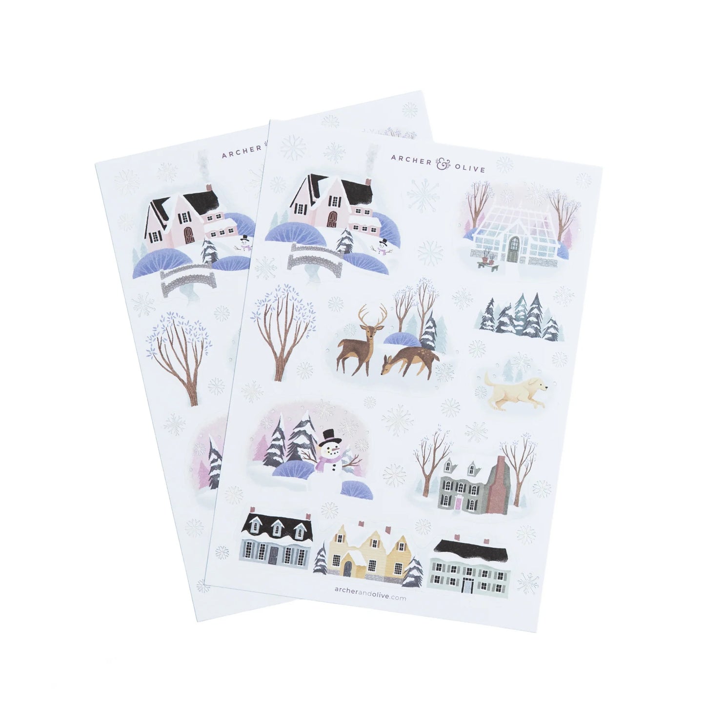 Winter Village Sticker Set