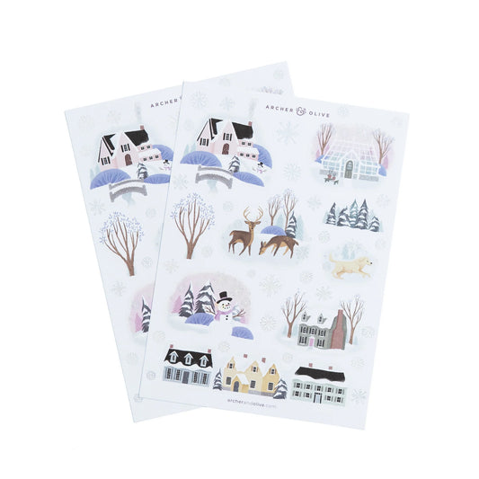 Winter Village Sticker Set