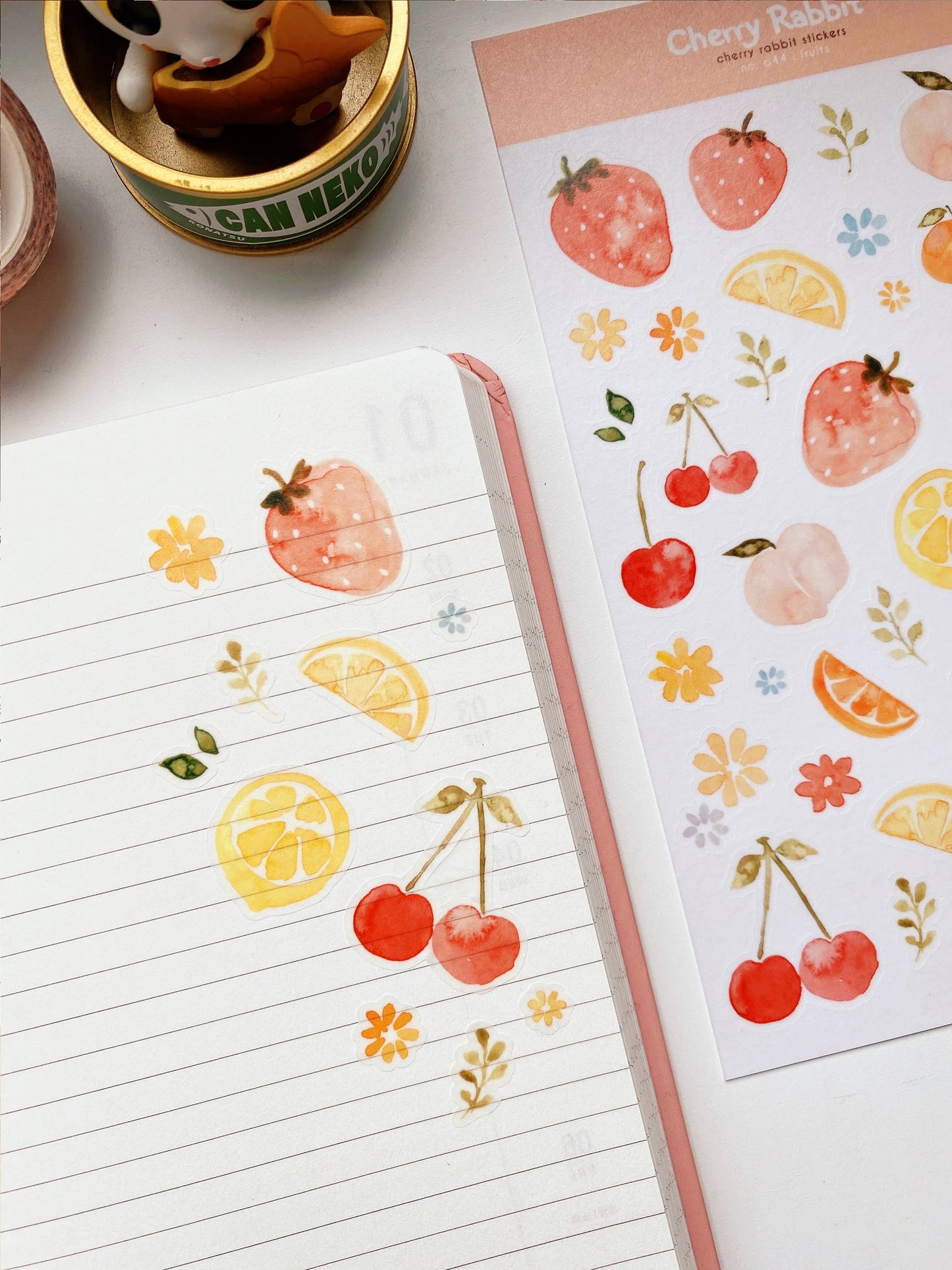 Watercolor Fruits Sticker Sheet no.044