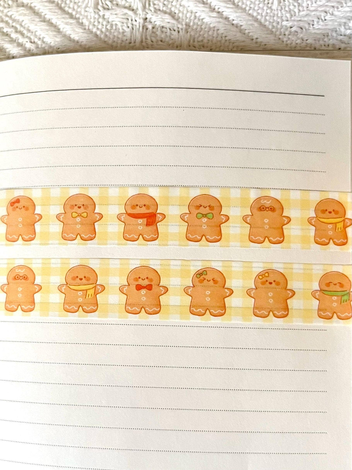 Gingerbread Cookies Washi Tape • Christmas Stationery • Planner Tape (15mm x 10m)
