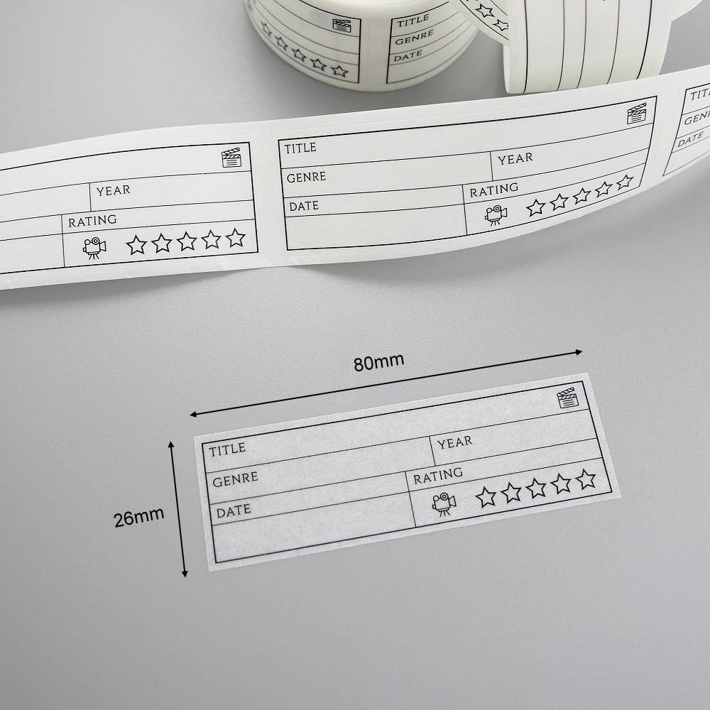 LAOMIS 5 Star Movie, Cinema Rating Writable Washi Stickers
