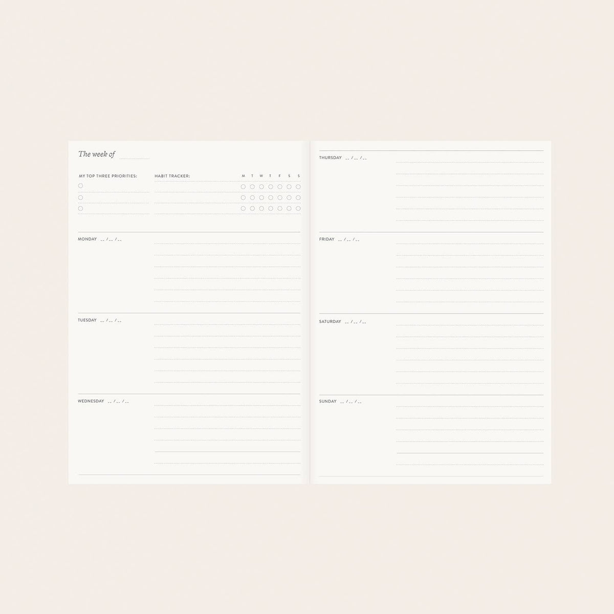 HERBARIUM | LINEN-BOUND UNDATED PLANNER