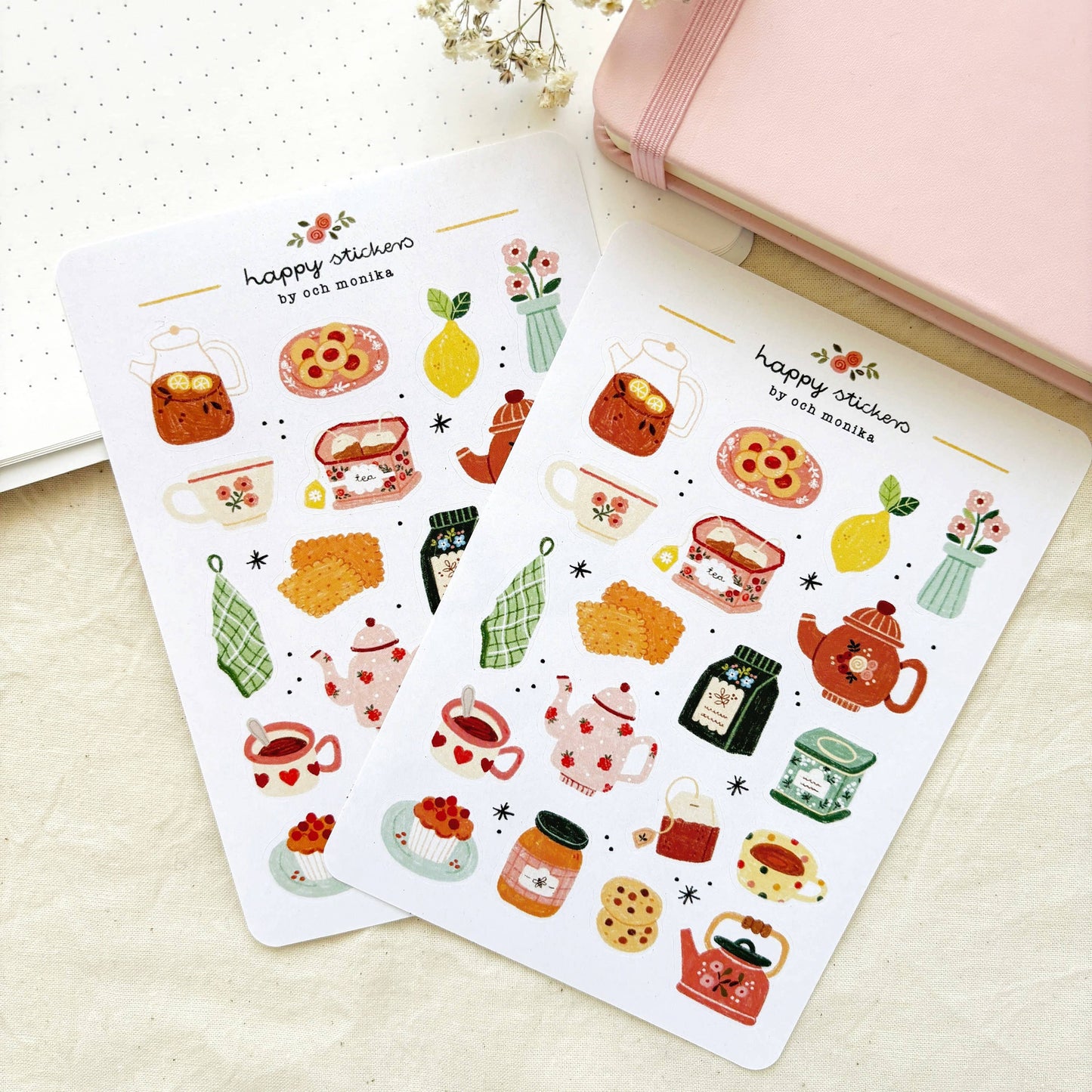 Tea Time - Planner & Journal Stickers | A6 Matte Paper