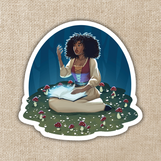Lore Reading By Moonlight Sticker | Lore of the Wilds