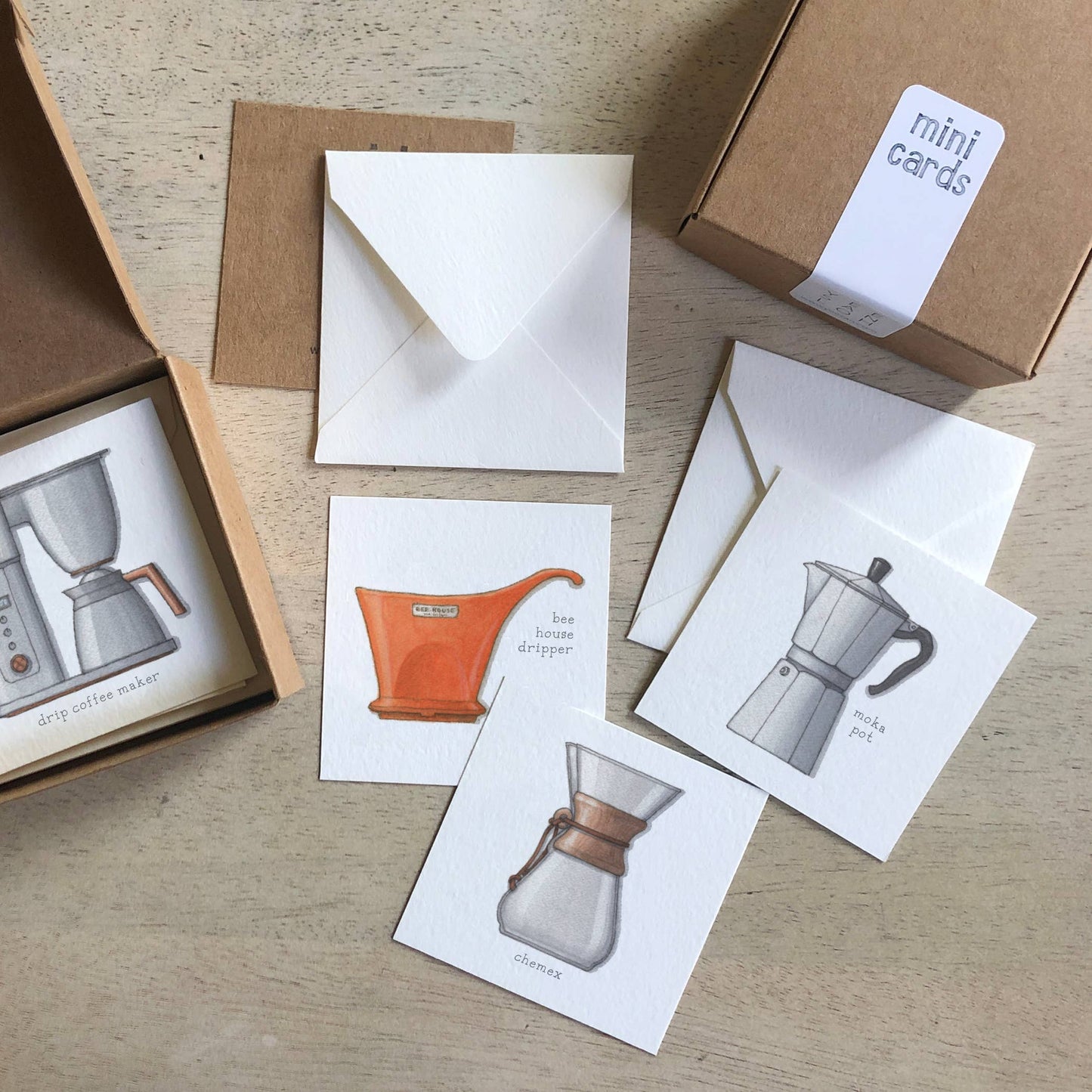 Mini Cards Set / Coffee Brewing