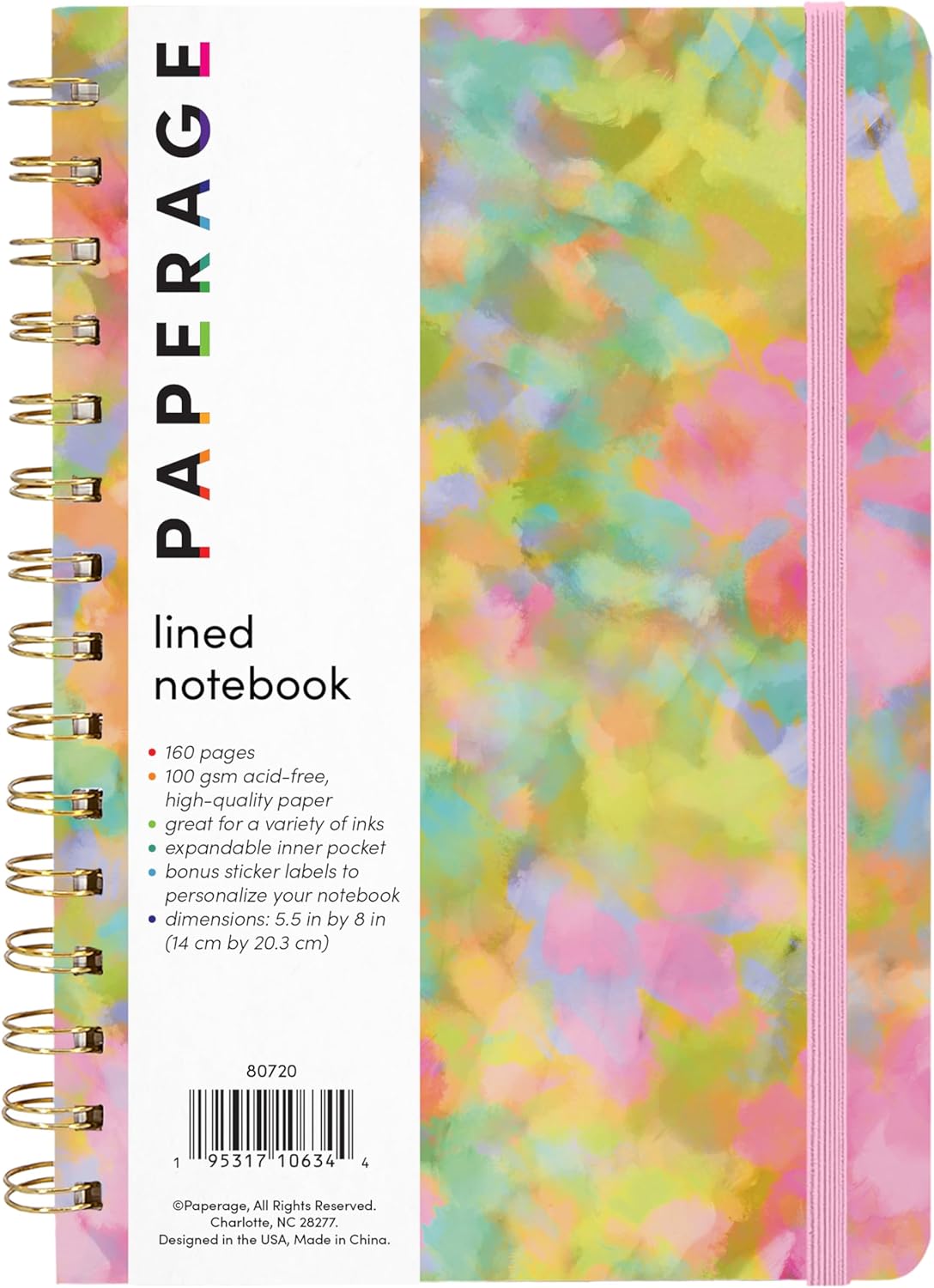 Whimsical Garden Hardcover Spiral Lined Journal Notebook