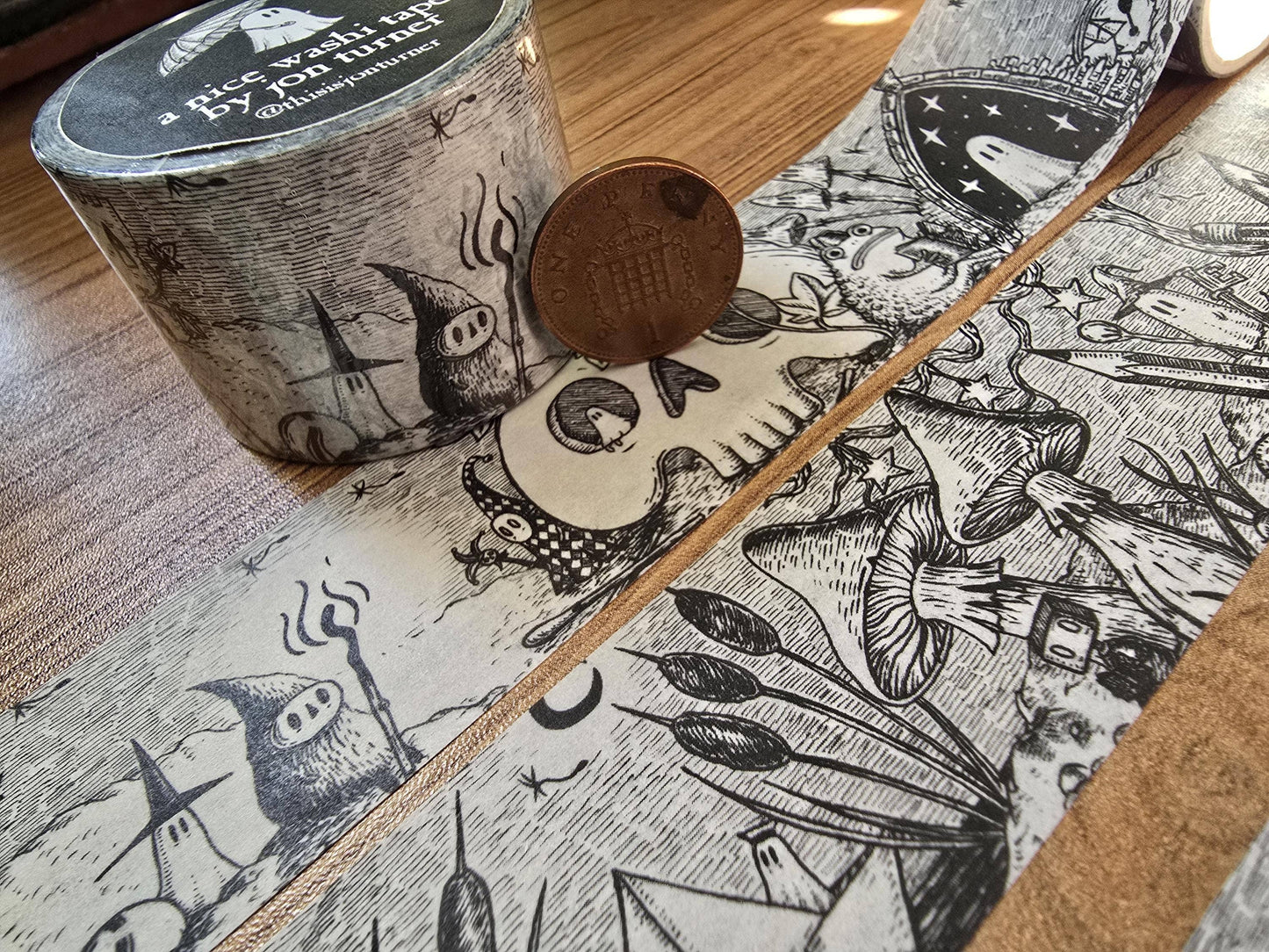 Infinite Oddities Extra Wide Spooky Fantasy Washi Tape