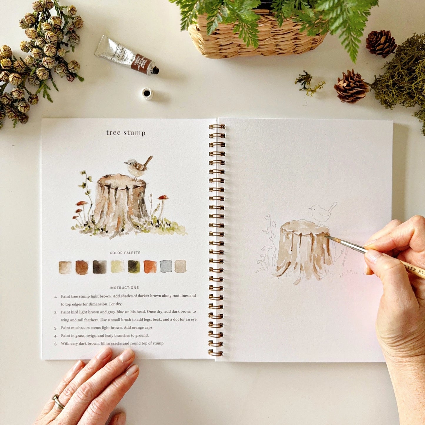 Woodlands Watercolor Workbook