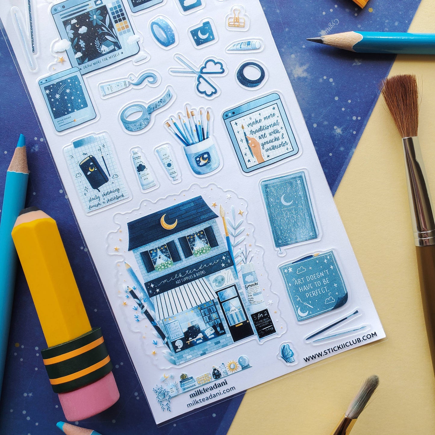 Cosmic Art Supply Sticker Sheet