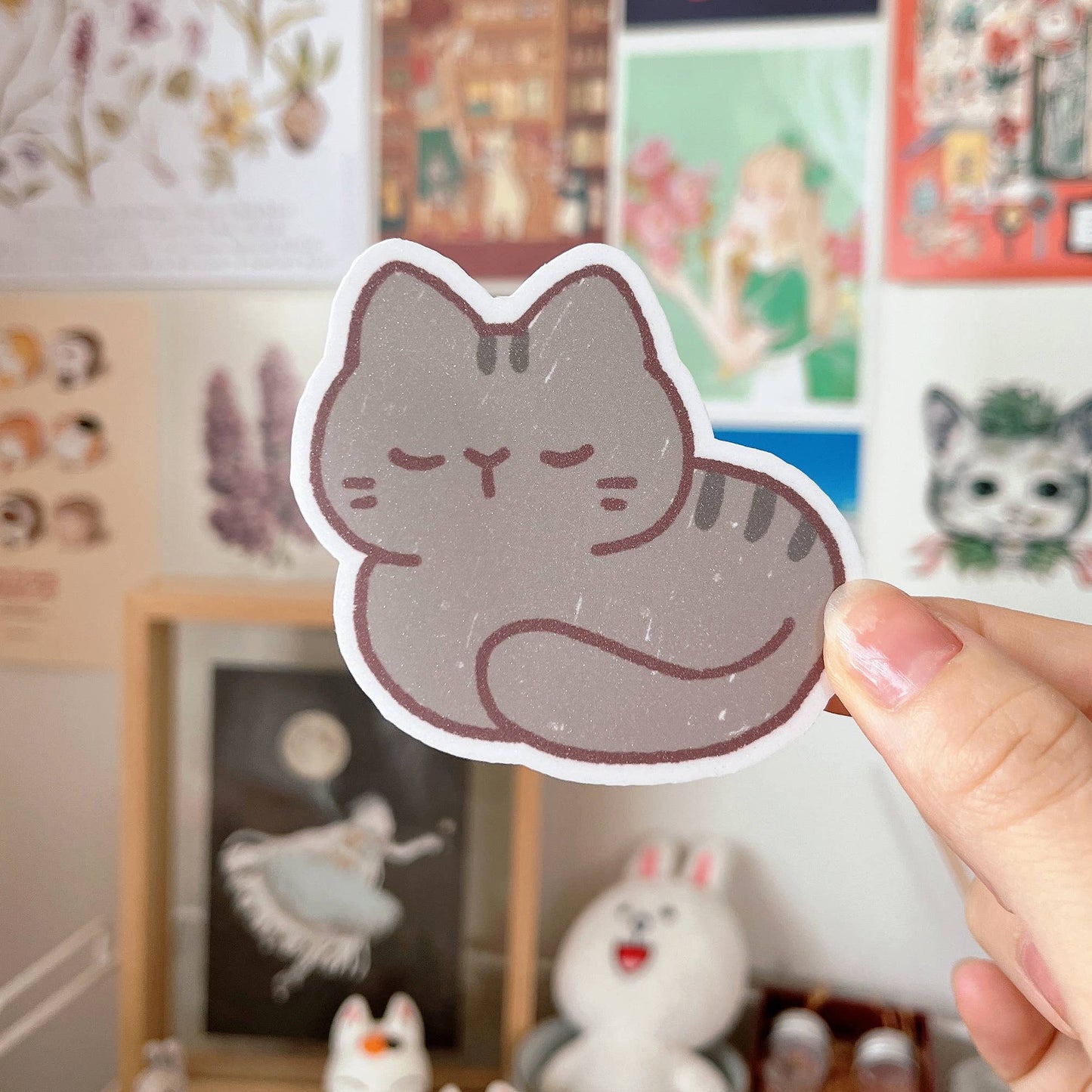 Cat Loafs: Grey Cat Sticker
