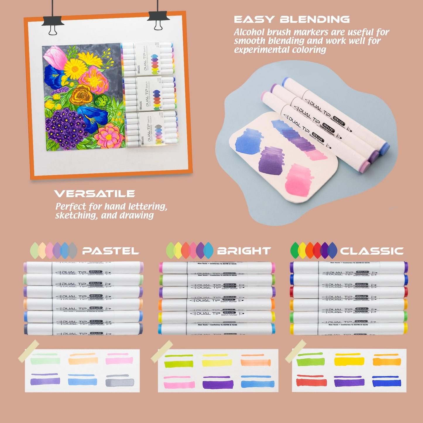 Dual Tipped Alcohol-Based Markers