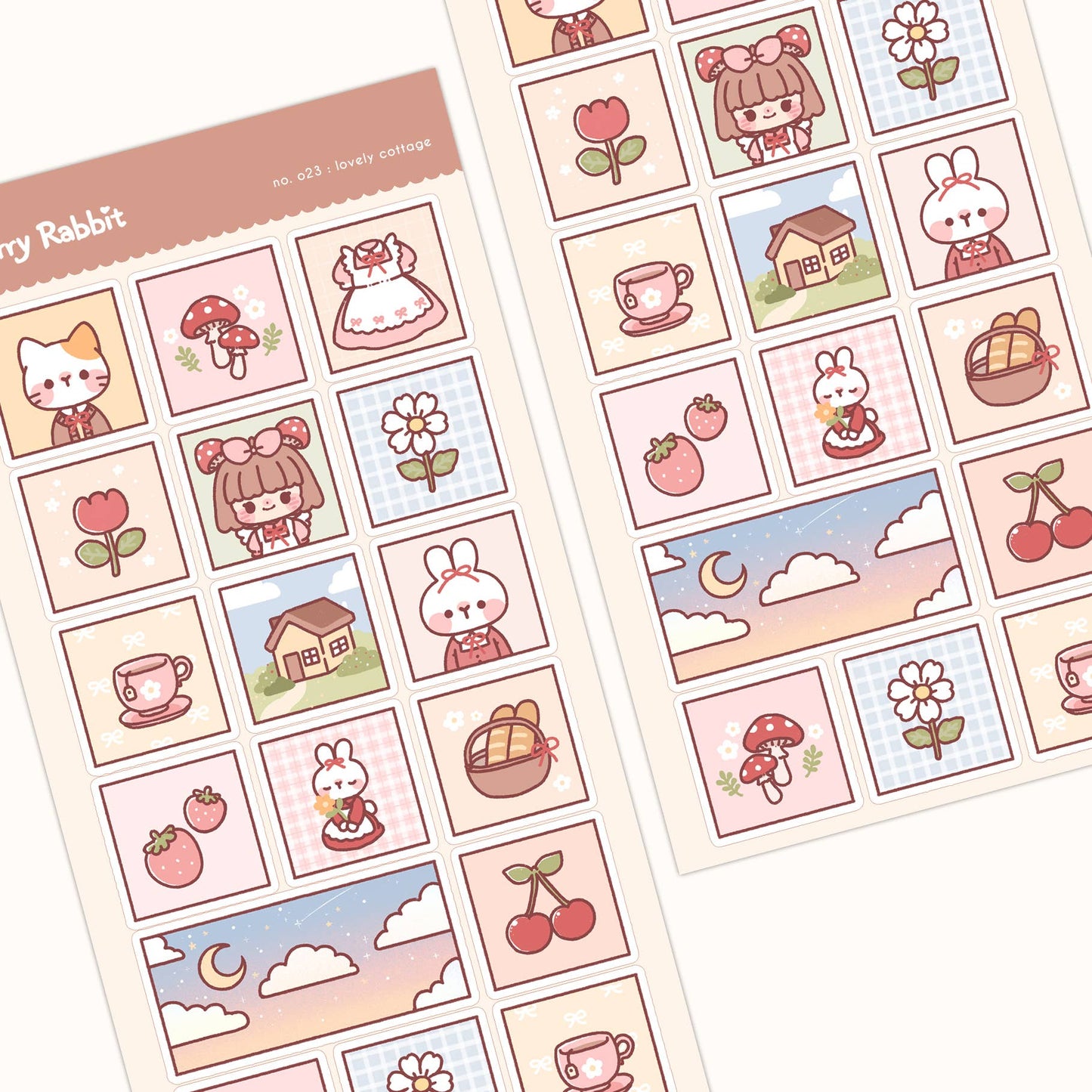Lovely Cottage Sticker Sheet no.023