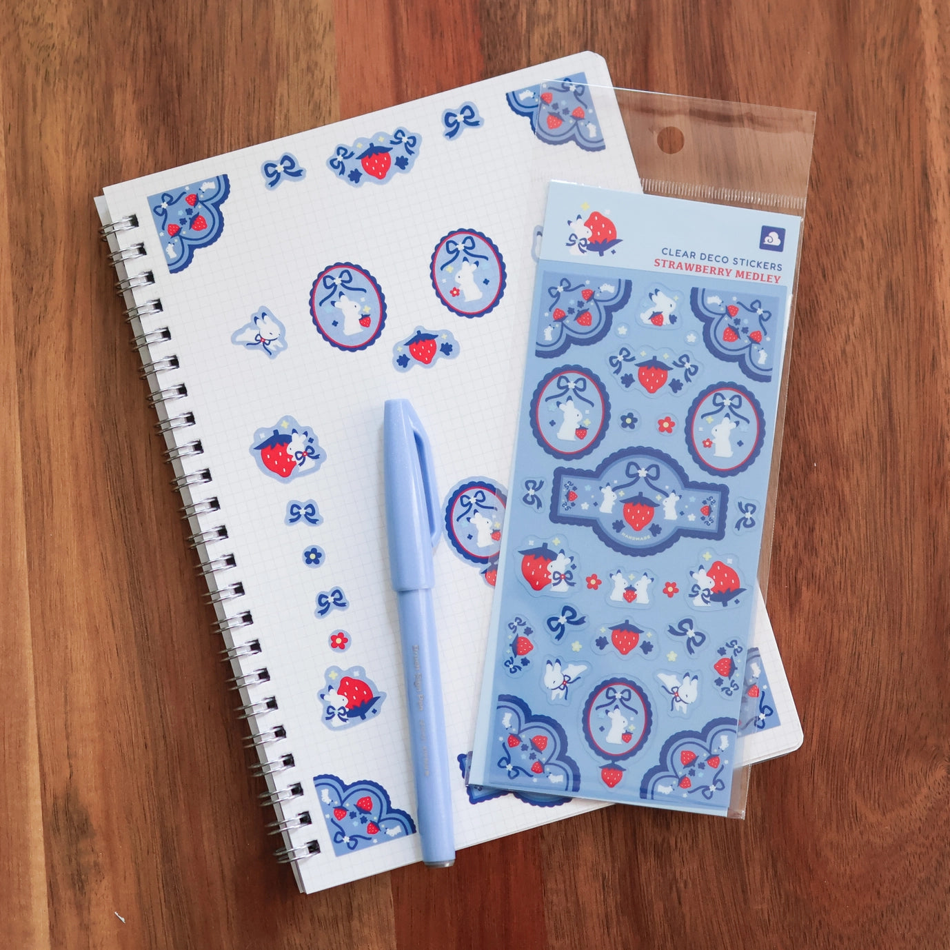 Strawberry Medley - Sticker Sheet (Clear)