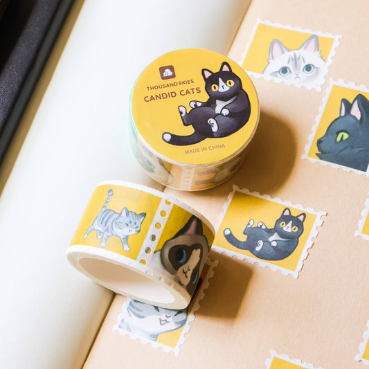 Stamp Washi Tape - Candid Cats