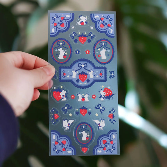 Strawberry Medley - Sticker Sheet (Clear)