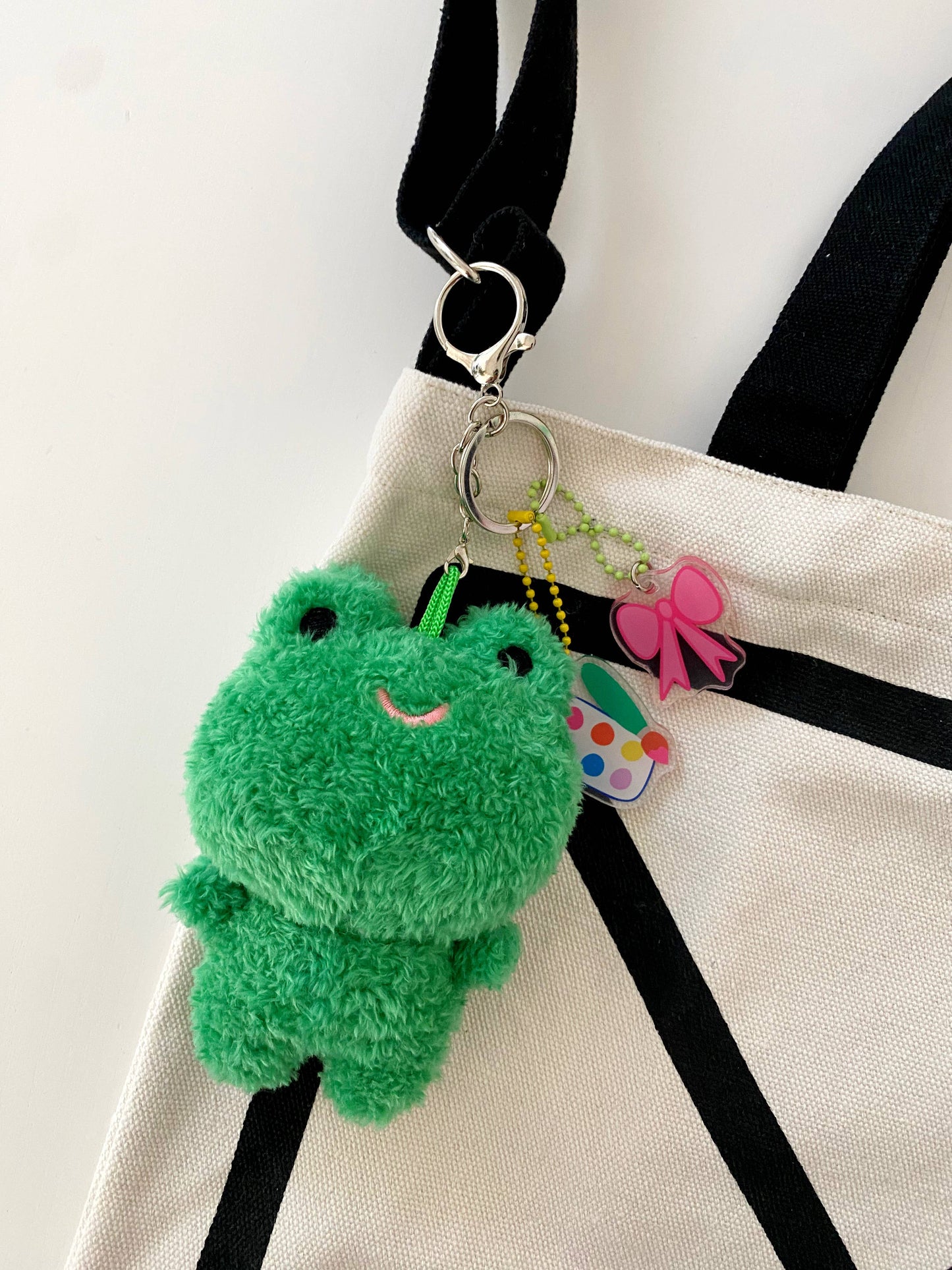 Clover the Frog Plushie Keychain | Bagcharm 