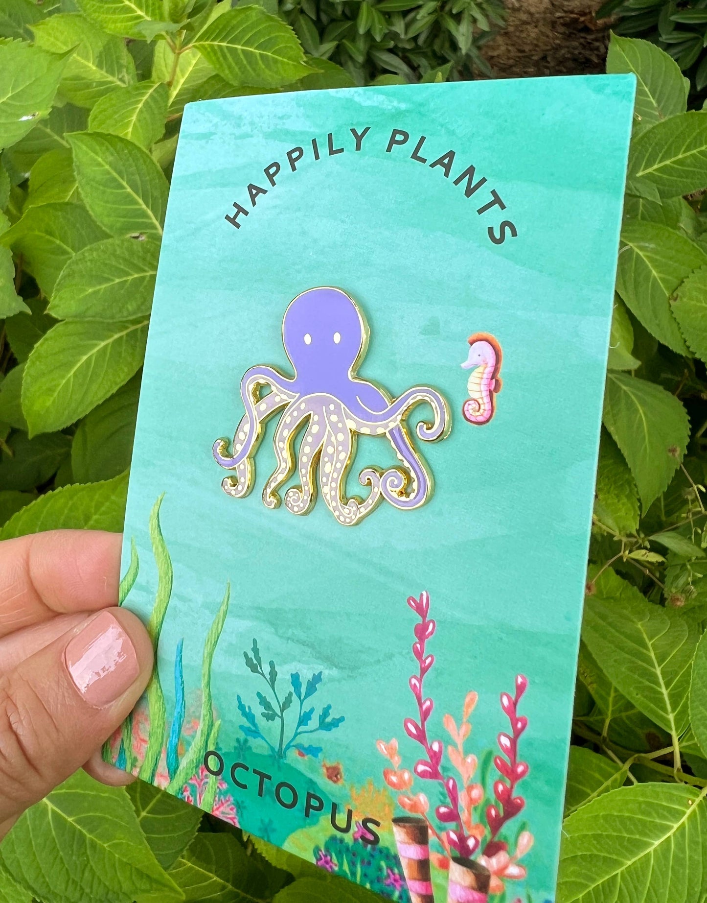 Octopus Lapel Pin Brooch, Coastal Beach Ocean Gifts