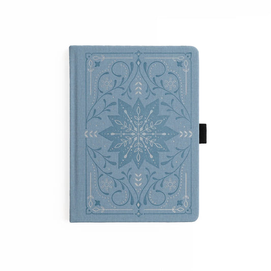 Archer and Olive Snowflake Storybook Winter B6 Notebook - light blue cover with a silver debossed snowflake