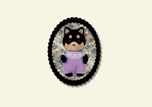 Shiba Inu Glitter Vinyl Sticker 