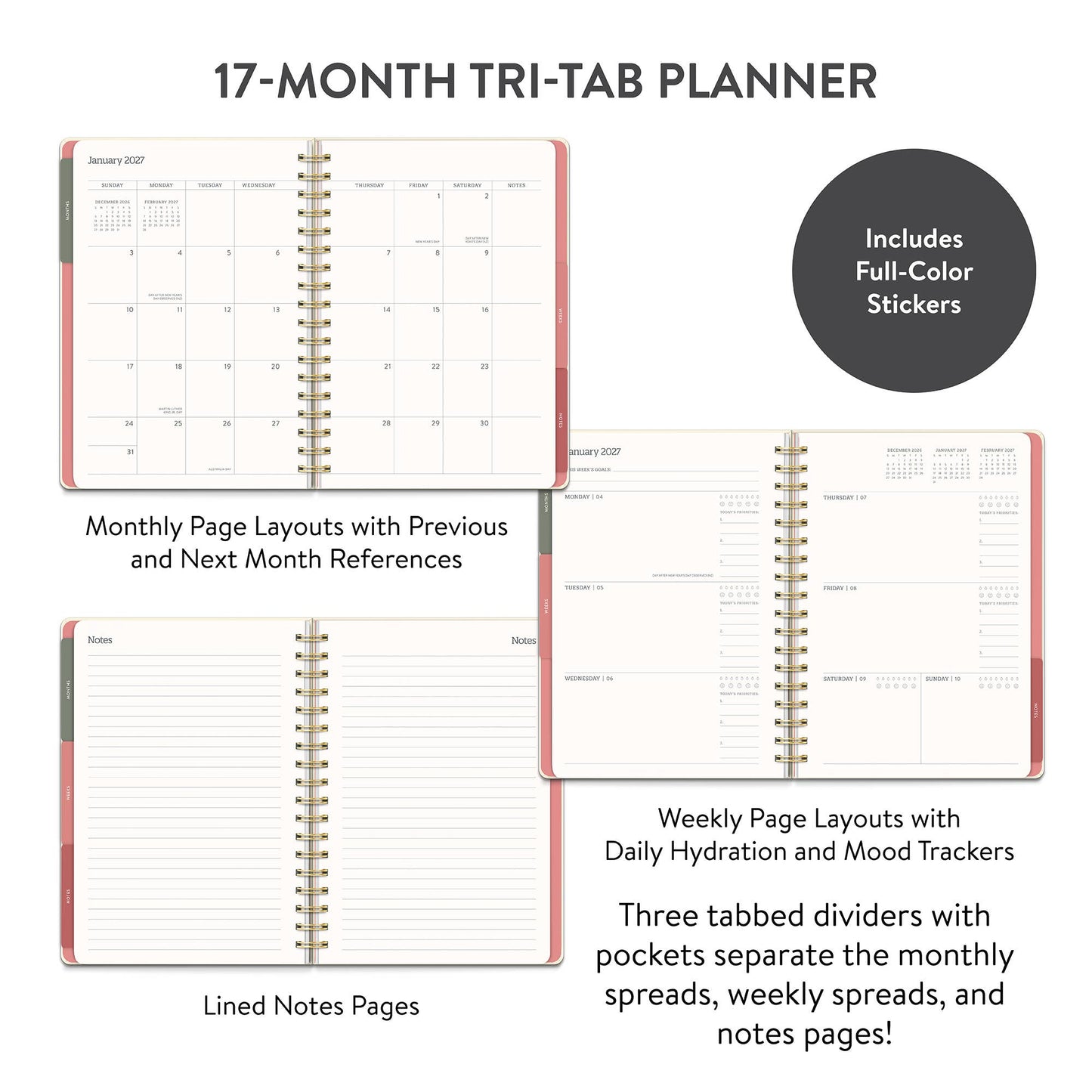 2027 Age of Romance Tri-Tab Planner