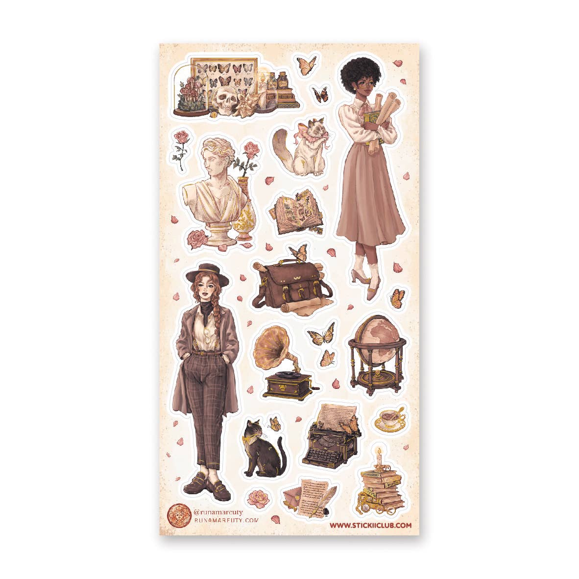 Light & Dark Academia Sticker Sheet