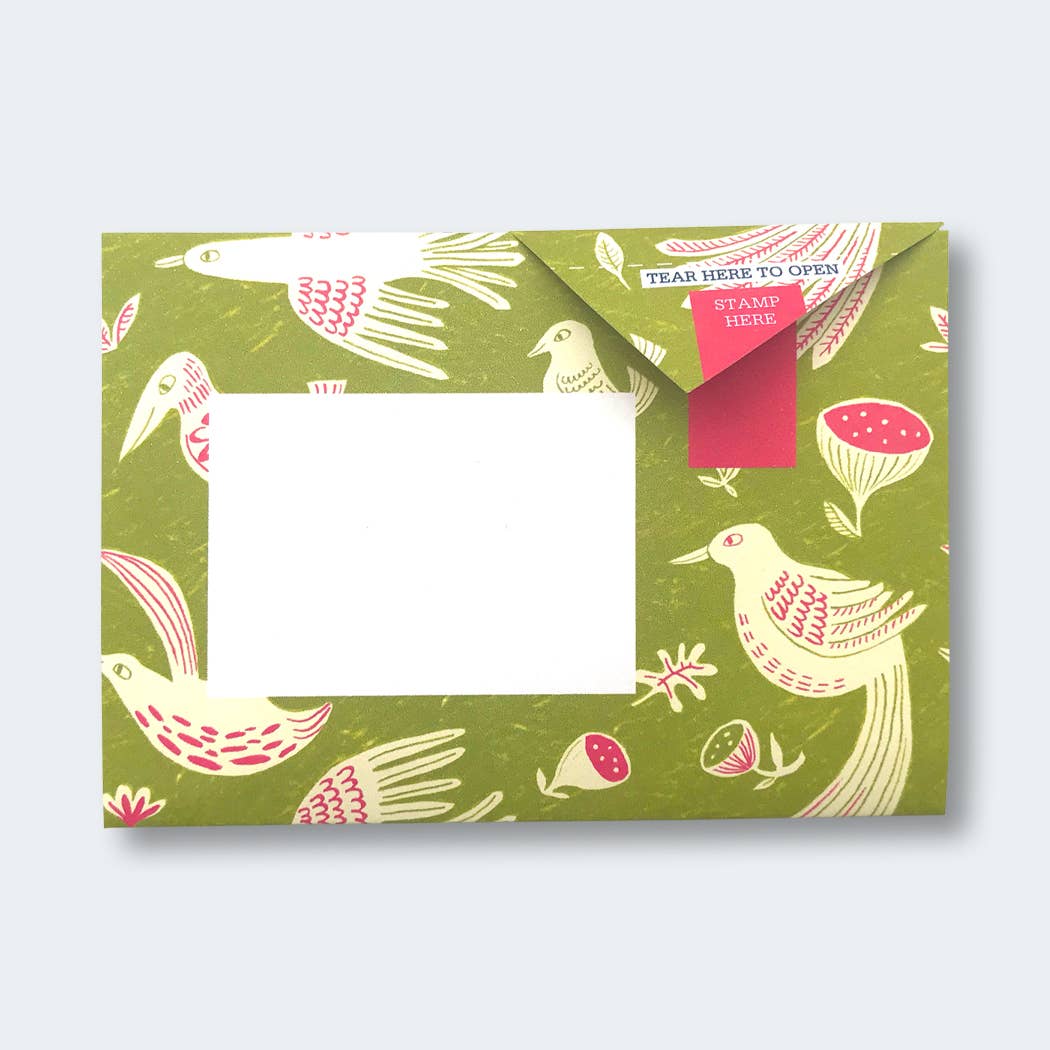 Fig & Feather Pigeon, Folding Letter Set – Pack of 6 Letters