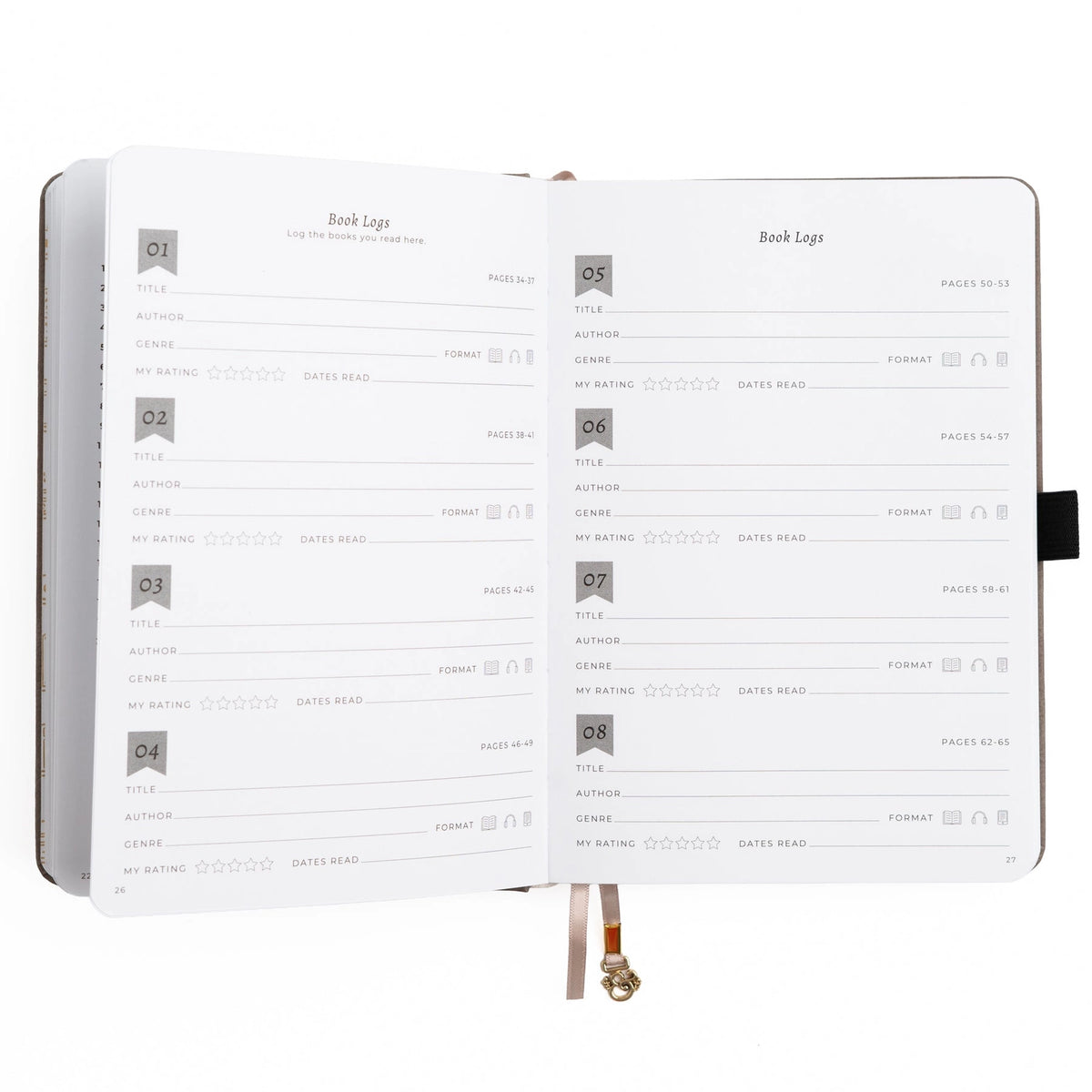 Library Style Journal Vintage Library in Lilac: Reading Journal (A5 Size) – The Cozy Journal