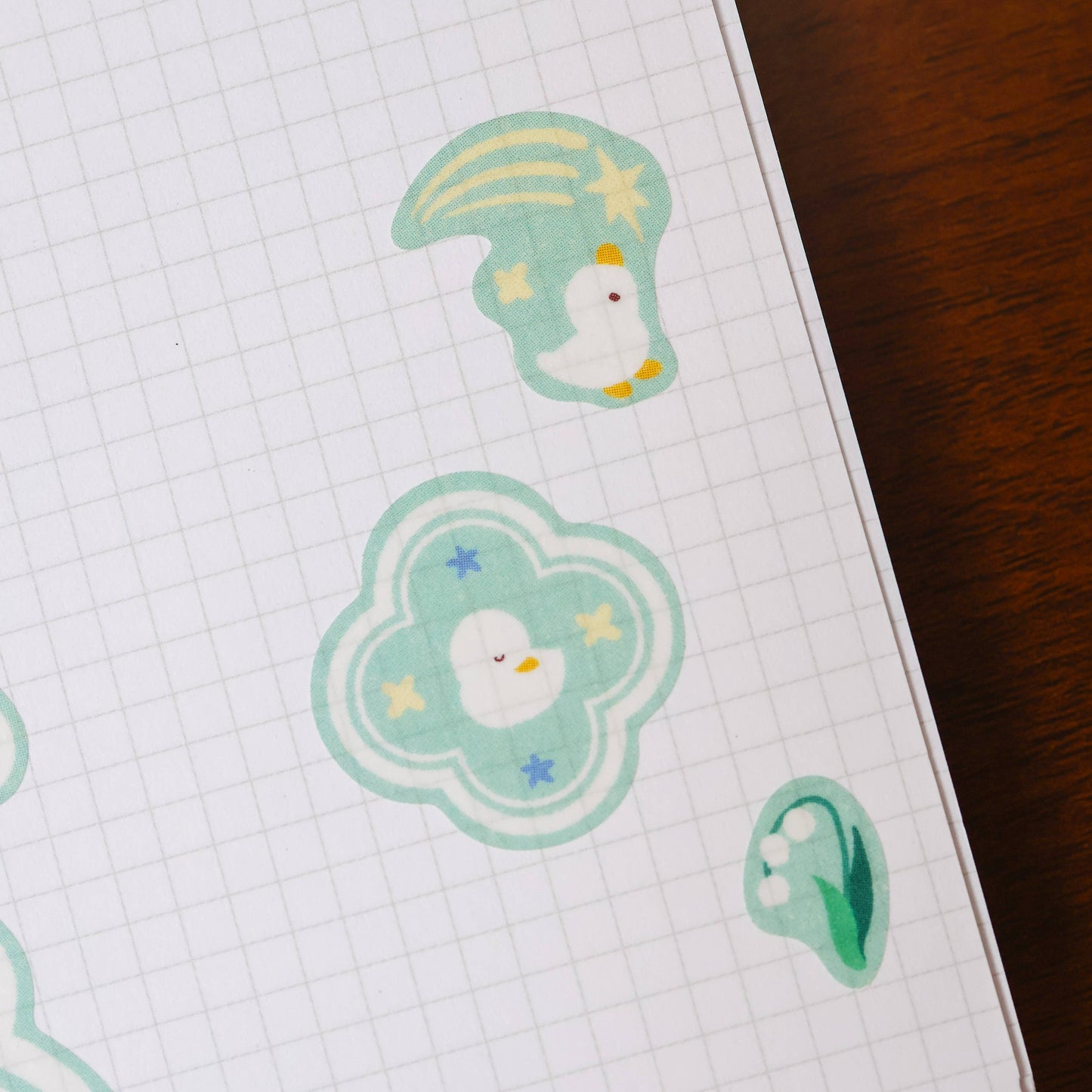 Sticker Sheet (Washi) - Flower Duck