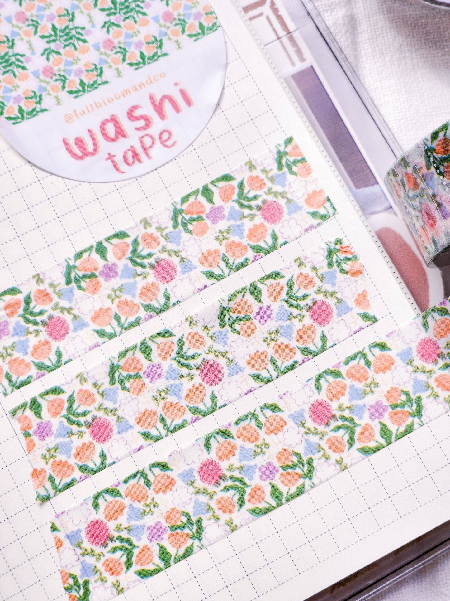 Spring Flower Pattern Washi Tape