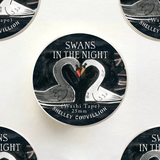 Swans In The Night Washi Tape