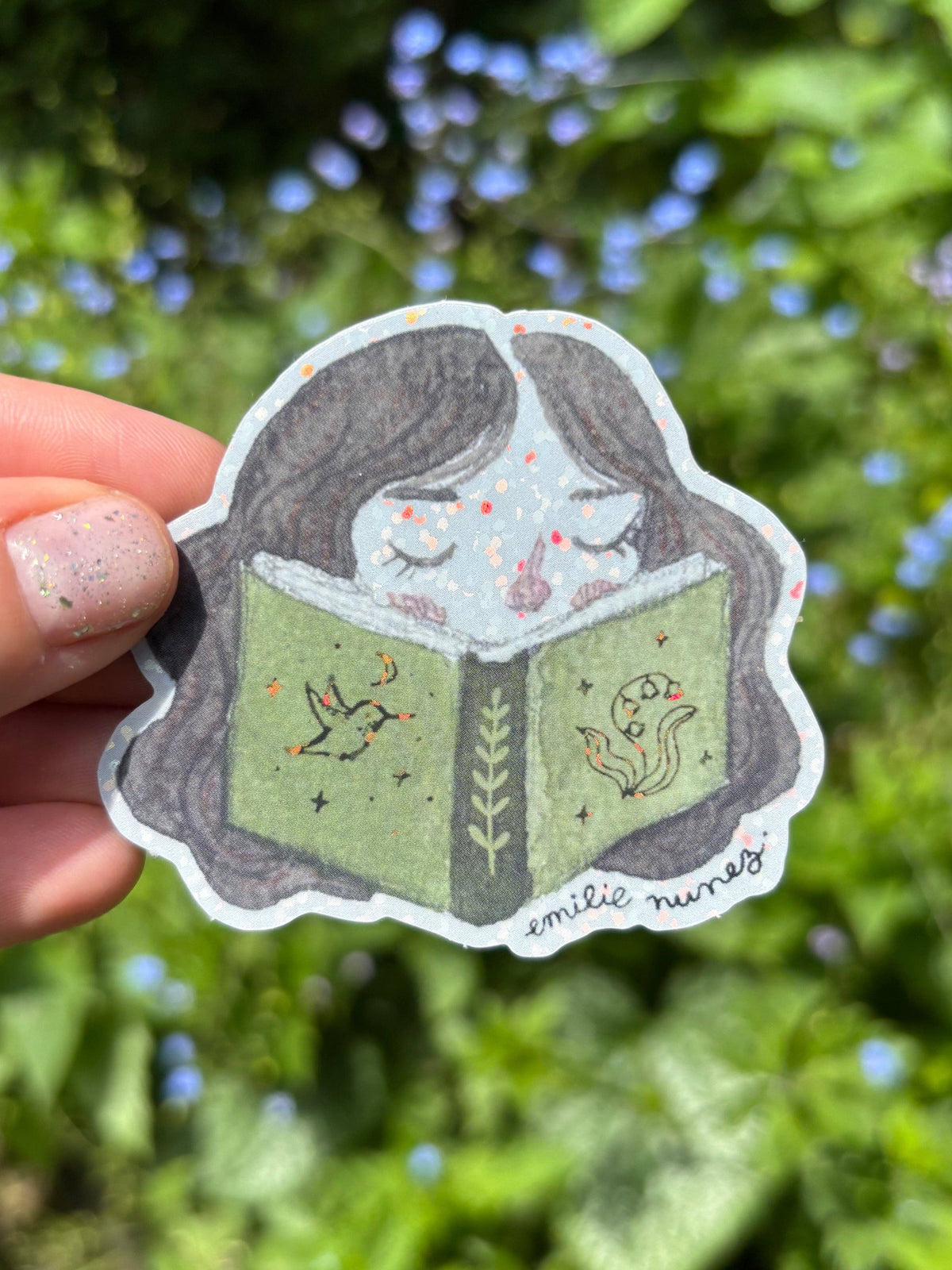 Reading Gal Sticker
